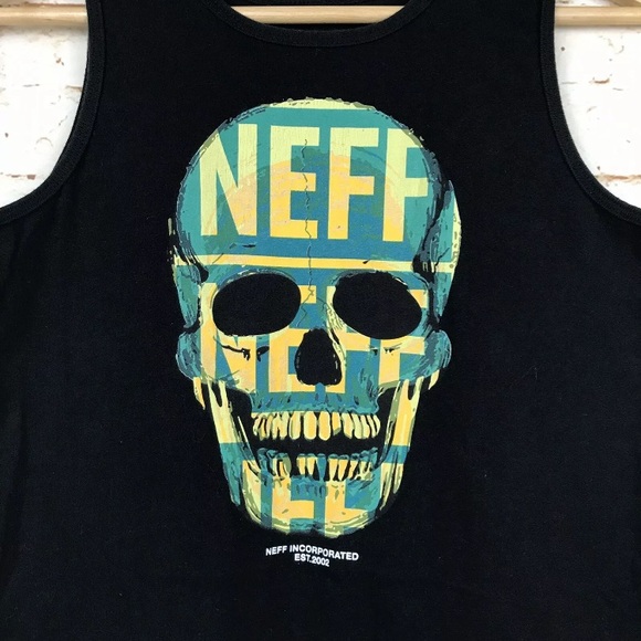 Neff Youth Kid Graphic Skull Muscle Tank Tank - Picture 2 of 5